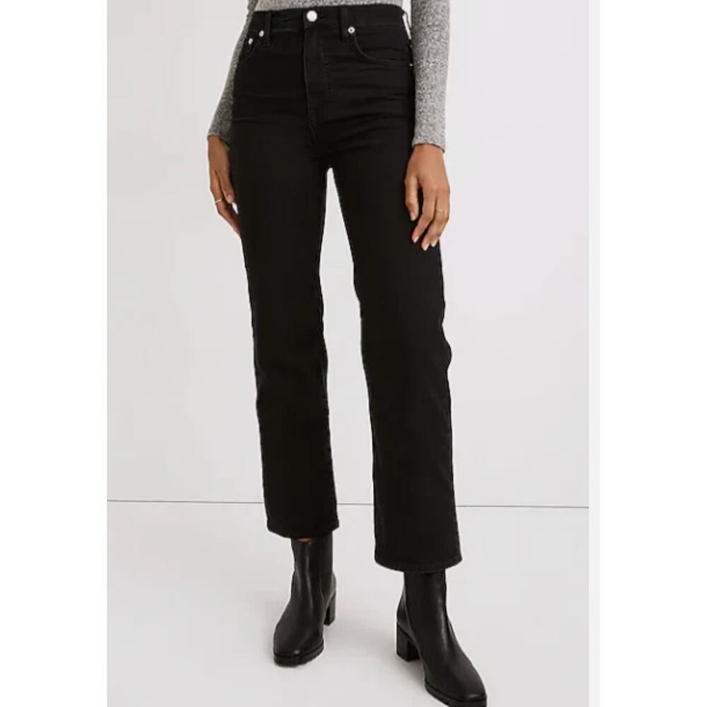 Madewel Slim Wide-Leg Crop Jeans in Lunar Wash Size 26